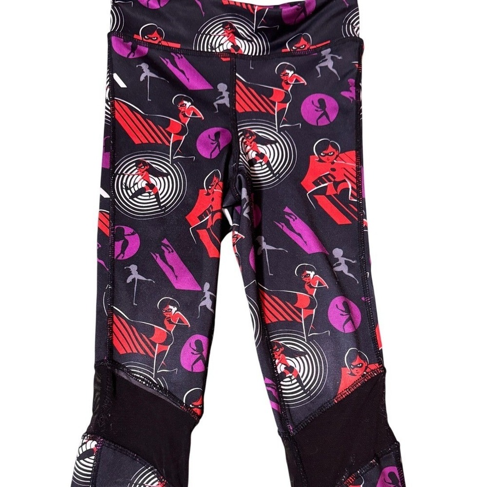 Disney Store Incredibles Elastigirl Girls Size 4 Leggings Mesh Trim